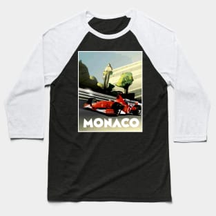 Monaco Grand Prix Road Racing Automobile Advertising Print Baseball T-Shirt